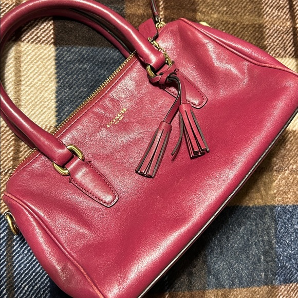 Red Leather Handbag - Picture 1 of 12